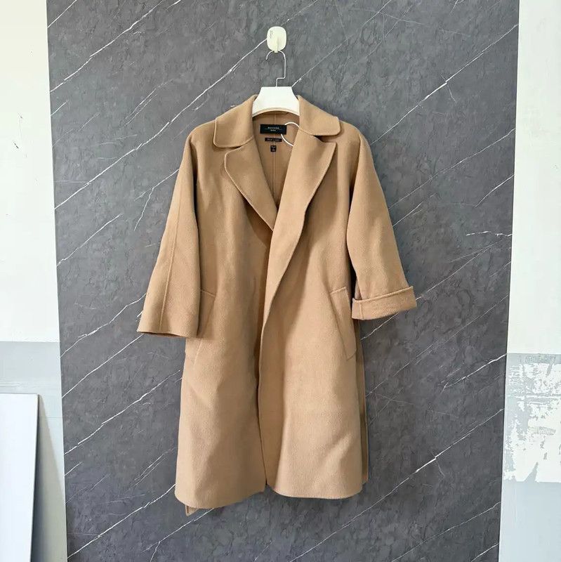 Max Mara MaxMara Khaki Cotton Women's Coat 0089 Size XS / US 0-2 / IT 36-38 - 1 Thumbnail