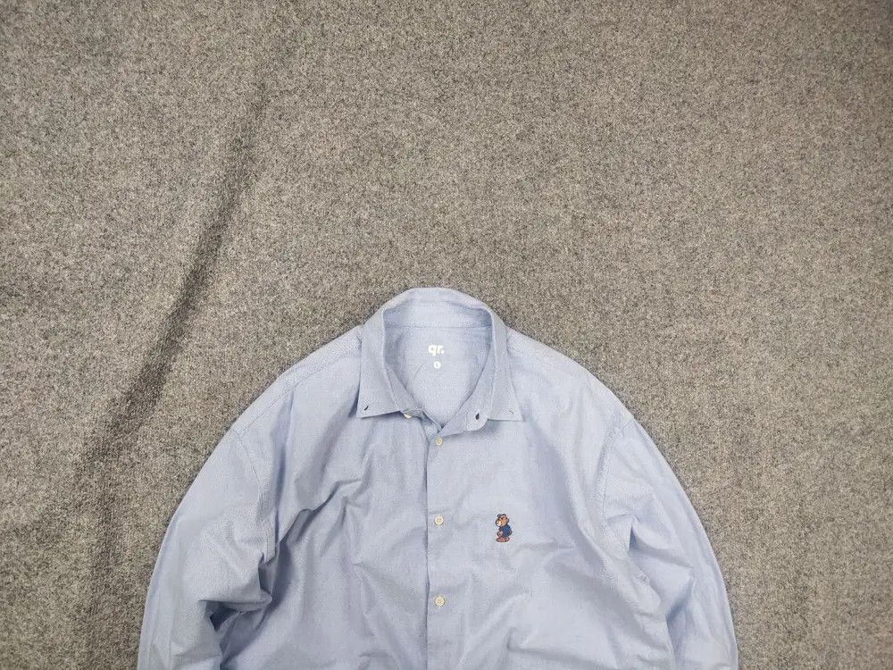 Japanese Brand QR. Design Casual blue Japan style Long sleeve button Shirt Size US L / EU 52-54 / 3 - 1 Thumbnail