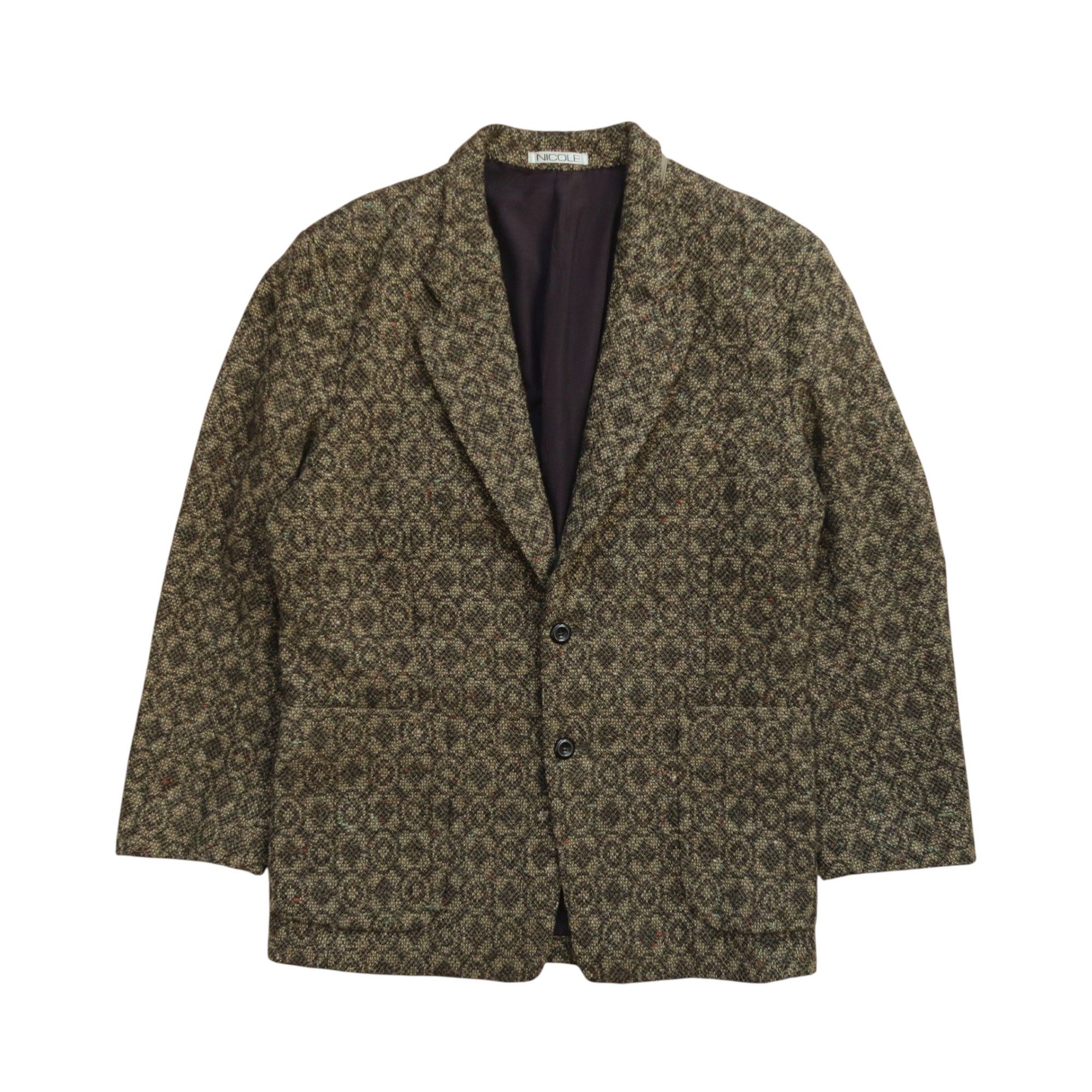 Japanese Brand VTG Nicole Monsieur Monogram Pattern Blazer Jacket Size US L / EU 52-54 / 3 - 1 Thumbnail