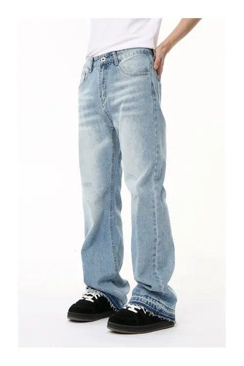 Other Light blue simple washed flared denim trousers casual Size US 32 / EU 48 - 3 Thumbnail