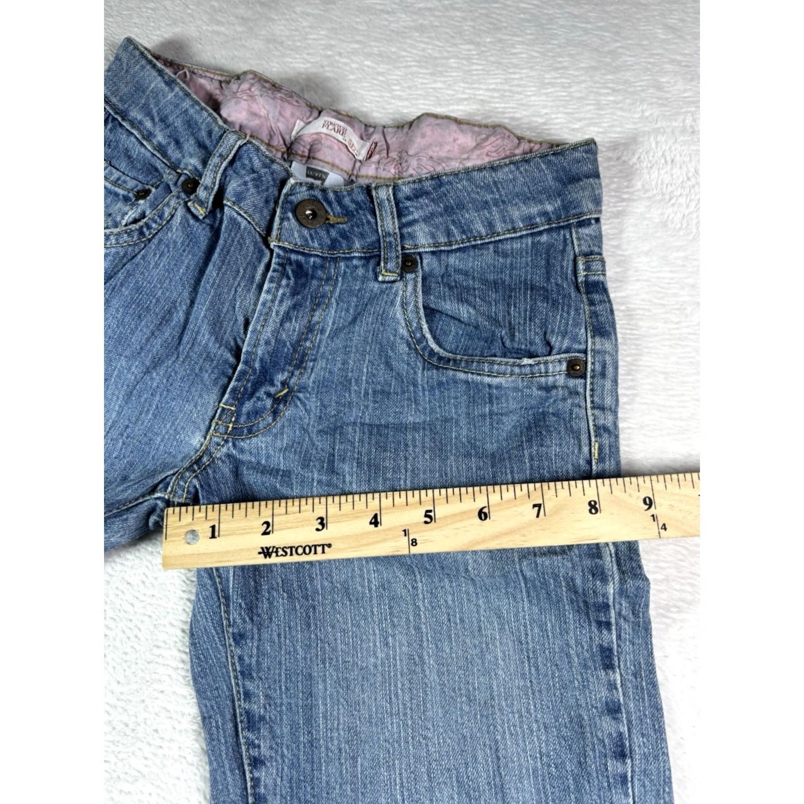 Levi's VINTAGE Levi's 517 Jeans Womens 14 Reg Blue Denim Flare Rise 5-Pocket Logo Stretch 90s USA City 517 Size 36" / US 14 / IT 50 - 6 Thumbnail