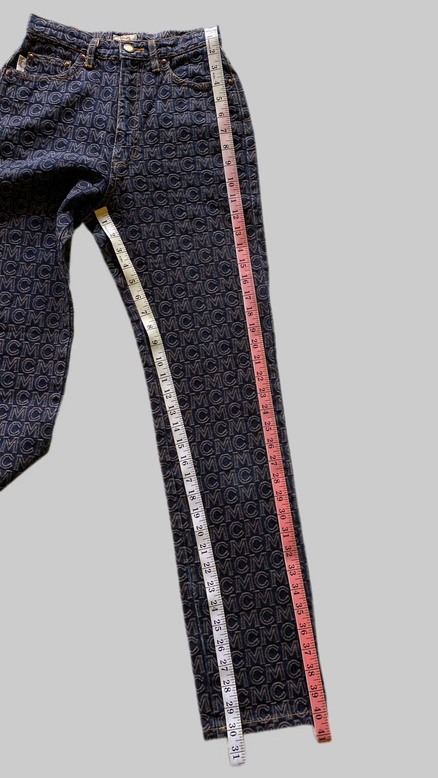 MCM × Vintage Vintage 90s Monogram MCM Jeans Size 24" / US 00 / IT 34 - 8 Thumbnail