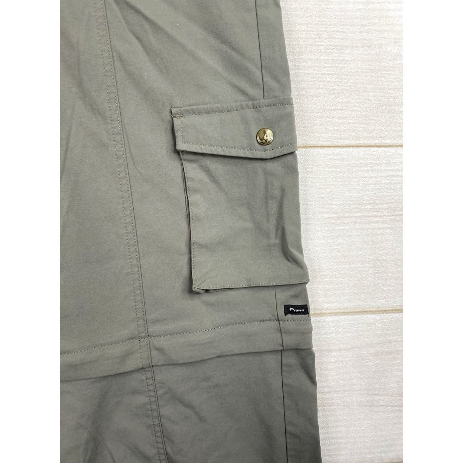 Prana Prana Convertible Cargo Pants Womens 14 Bootcut Inseam 32 Brown Nylon Spandex Zipper Outdoor Hiking Casual Travel Workwear Size 36" / US 14 / IT 50 - 3 Thumbnail