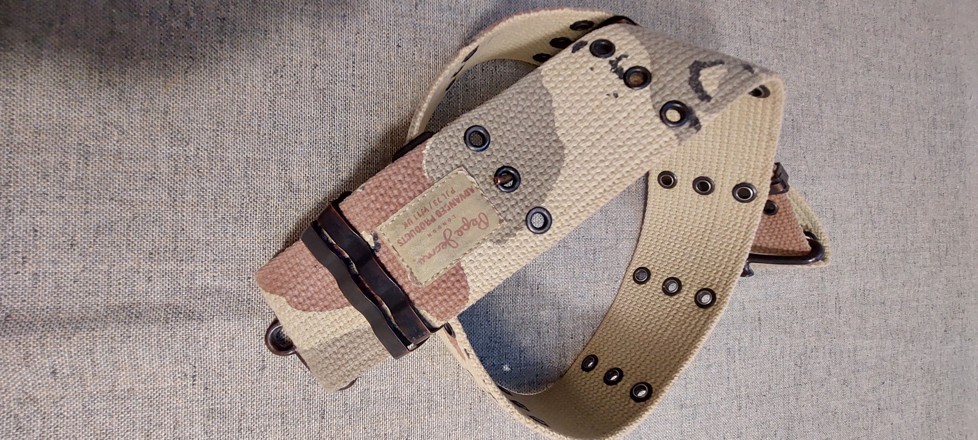 Pepe Jeans Pepe Jeans Y2K Wide Camo Canvas Belt w/ Hooks Size ONE SIZE - 4 Thumbnail