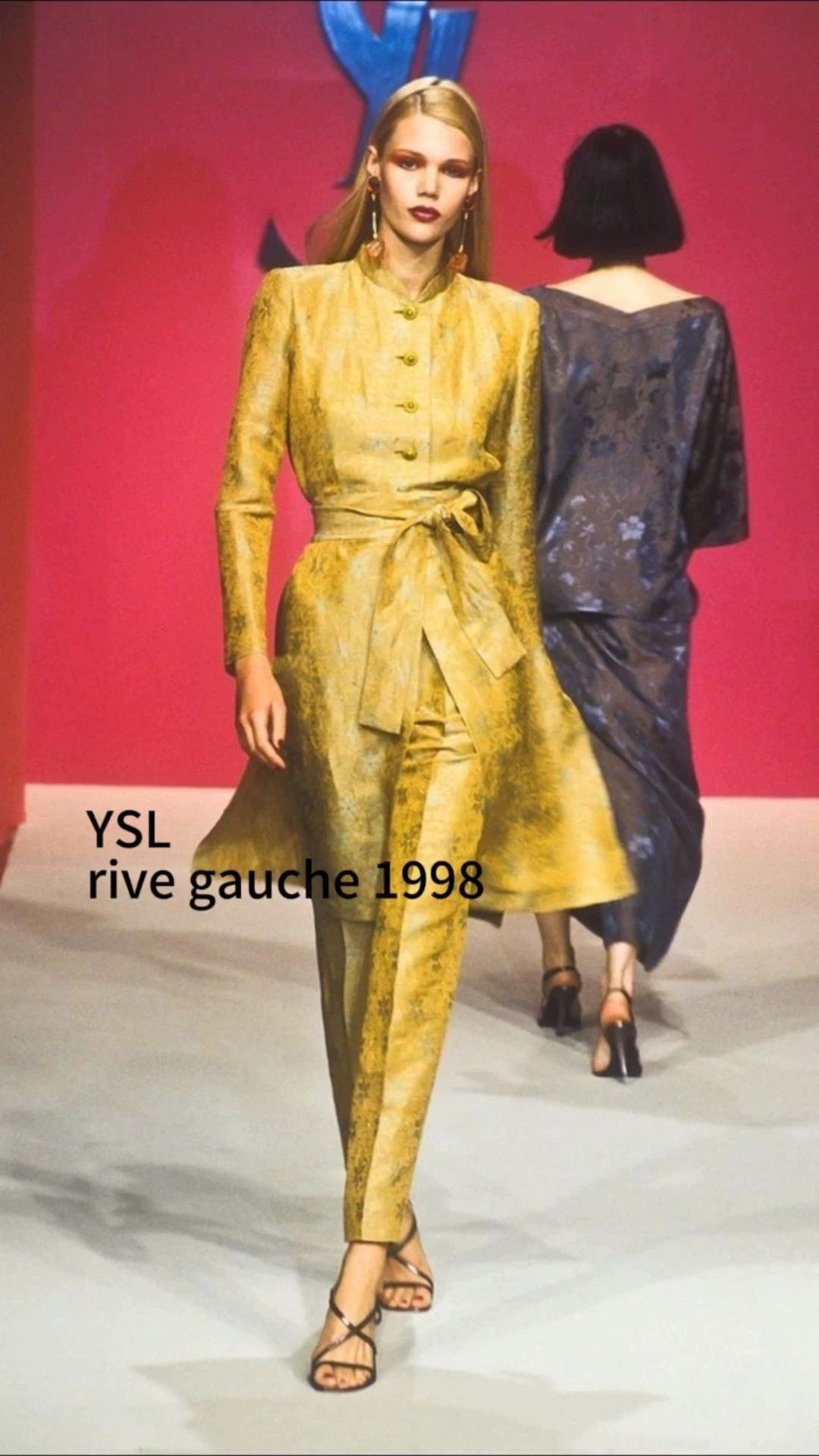Yves Saint Laurent YSL Rive Gauche 1998 Runway Silk-Linen 3-Piece Set Size XS / US 0-2 / IT 36-38 - 1 Thumbnail