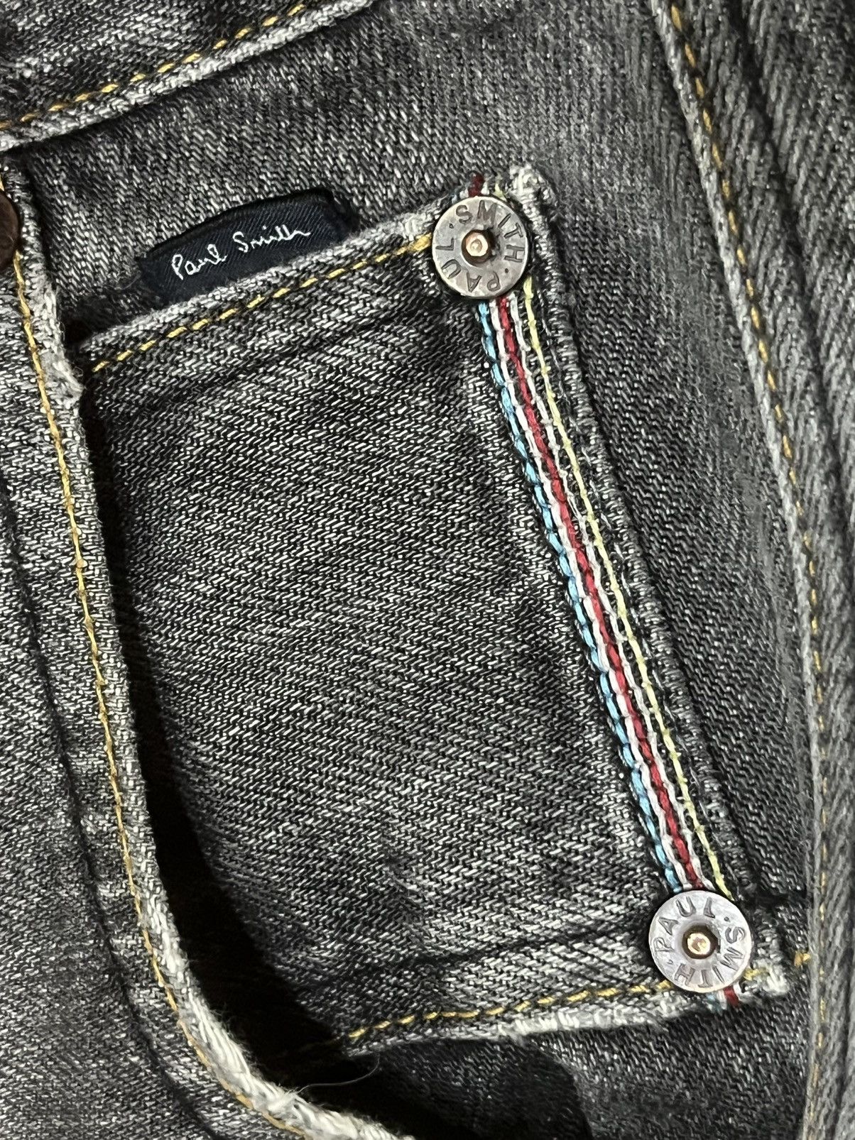Paul Smith ⚡️Loose Fit⚡️Vintage Designer Paul Smith Black Faded Jeans Size US 34 / EU 50 - 7 Thumbnail