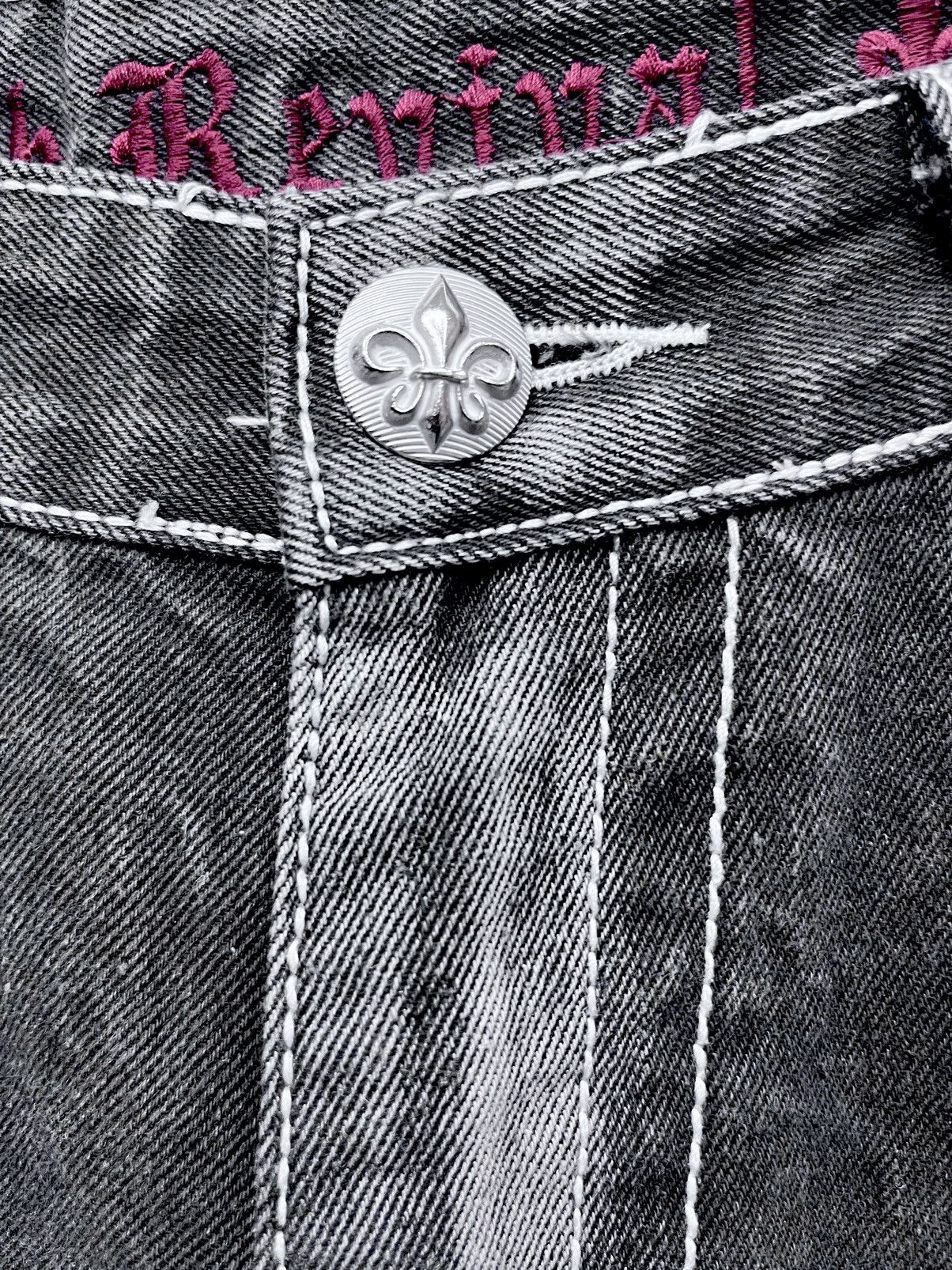 Rock Revival ROCK REVIVAL BLEACH WASH FLEUR-DE-LIS JEANS C.HEARTS STYLE Size US 33 - 8 Thumbnail
