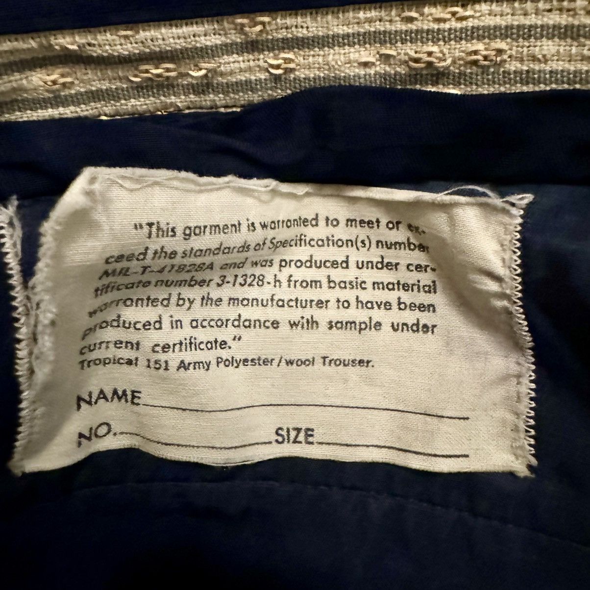 Vintage STRIPED BLUE AND GOLD MILITARY PANTS! Size US 32 / EU 48 - 6 Thumbnail