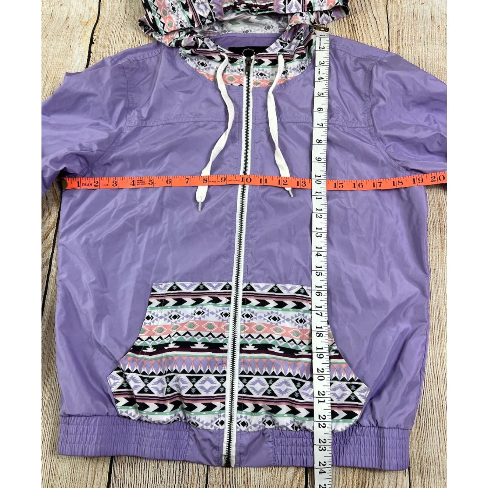 Empyre Empyre Women’s Jacket Aztec Purple L Windbreaker Lightweight Skater Full Zip Size L / US 10 / IT 46 - 5 Thumbnail