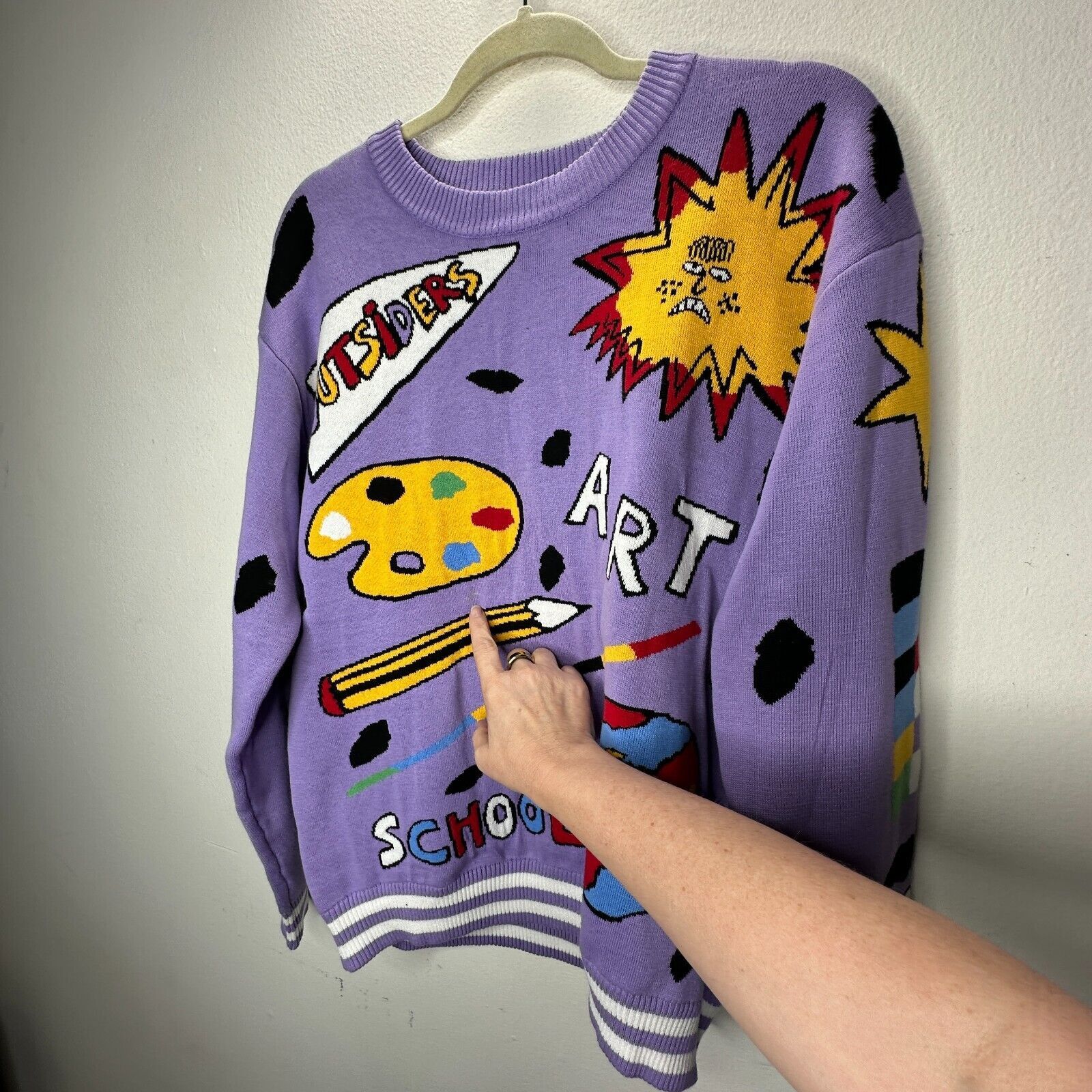 Other Outsiders Division Purple Art School Graphic Sweatshirt M Size M / US 6-8 / IT 42-44 - 5 Thumbnail