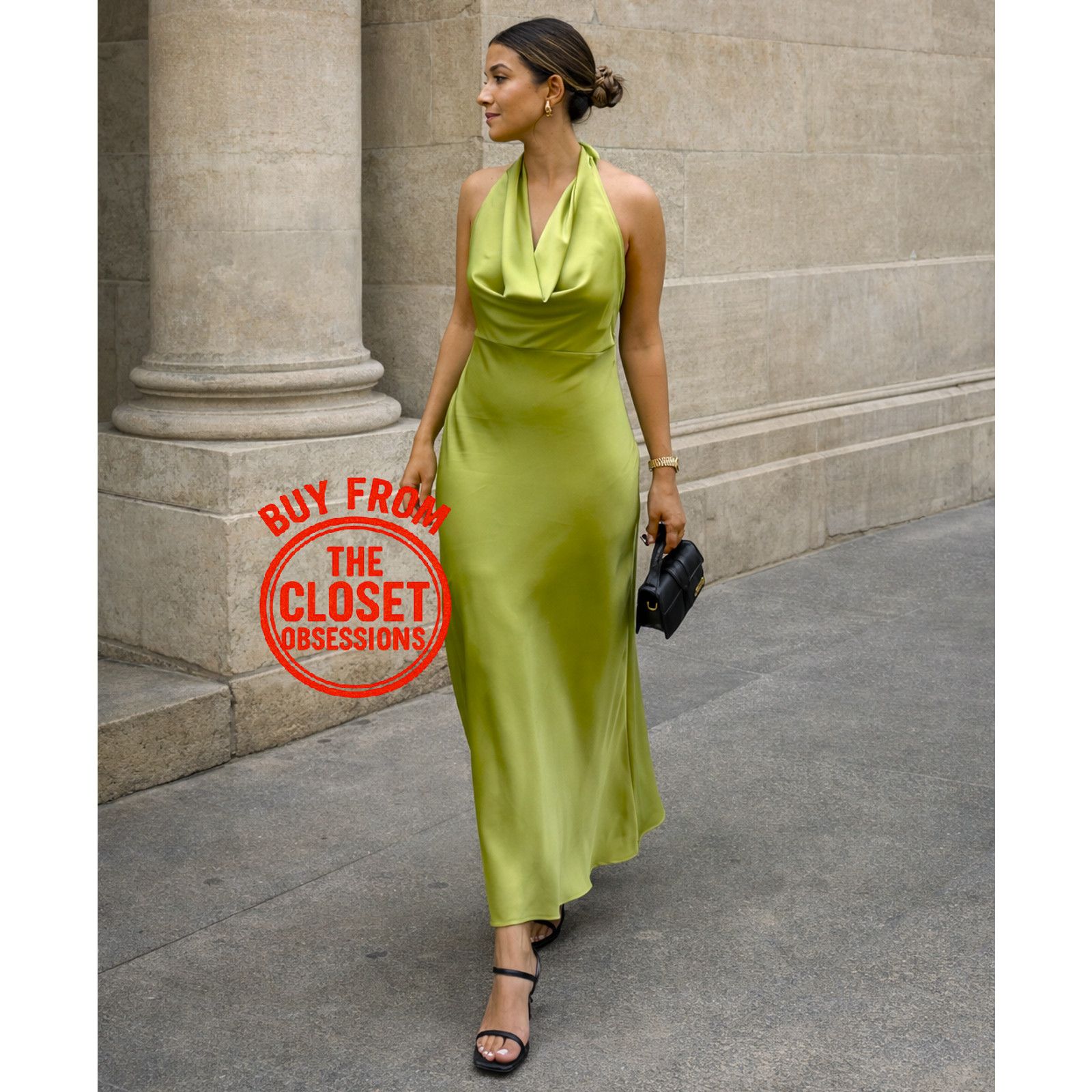 Mango MANGO Open Back Satin Midi Dress NWT Size M / US 6-8 / IT 42-44 - 3 Thumbnail