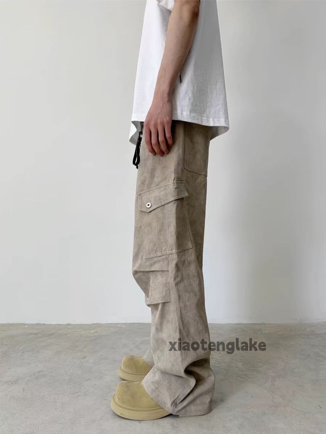 Designer × Japanese Brand × Vintage washed faded cleanfit yuppie bootcut pattern cargo pants Size US 30 / EU 46 - 5 Thumbnail