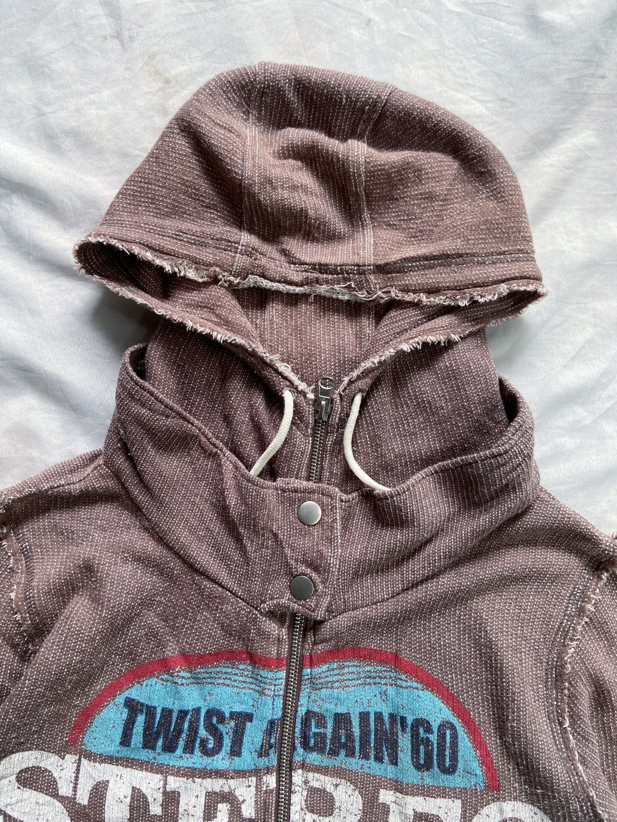 Japanese Brand INFINITY GORPCORE DISTRESSED ZIP HOODIE Size US S / EU 44-46 / 1 - 6 Thumbnail