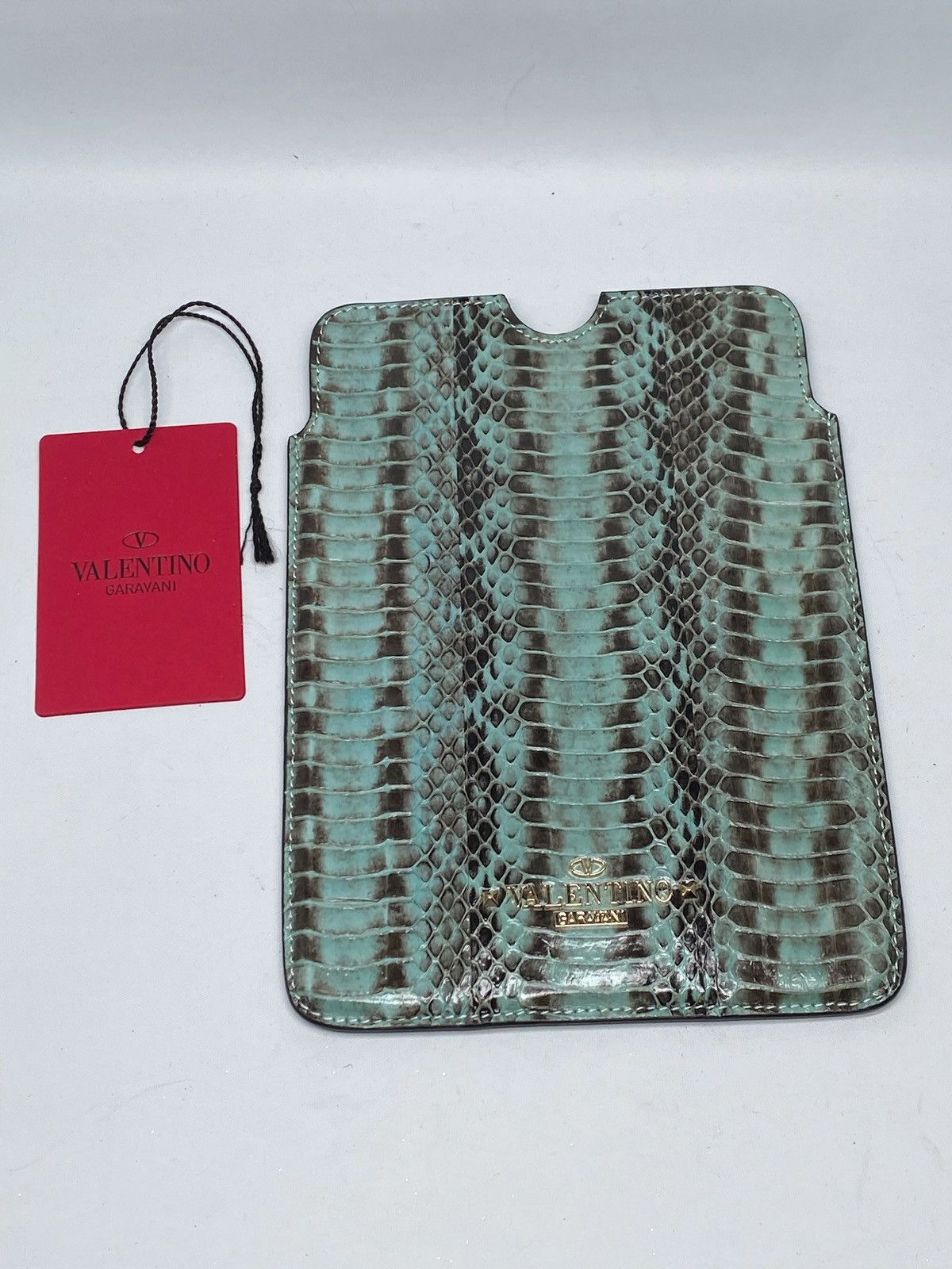 Valentino Valentino Garavani Snake Embossed Leather iPad Mini Case Size ONE SIZE - 1 Thumbnail