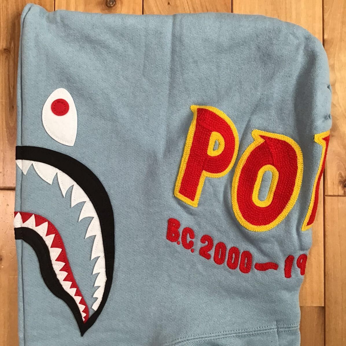 Bape BAPE Shark full zip hoodie light blue a bathing ape Size US L / EU 52-54 / 3 - 5 Thumbnail