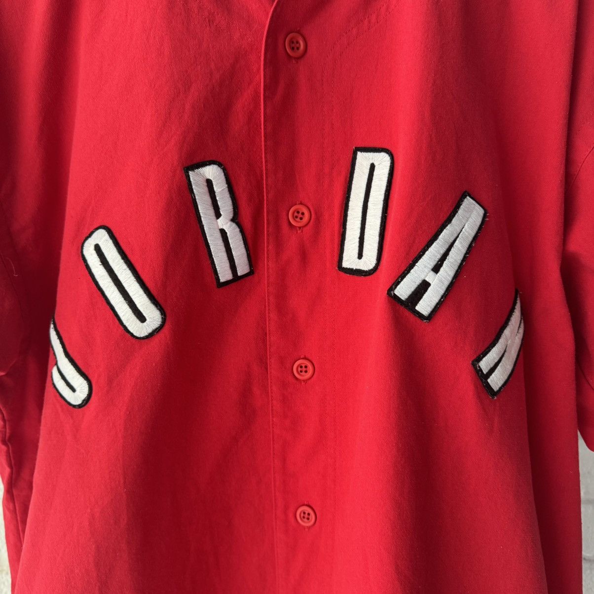 Jordan Brand × Nike × Vintage 90’s Nike Jordan Baseball Jersey Size US L / EU 52-54 / 3 - 3 Thumbnail
