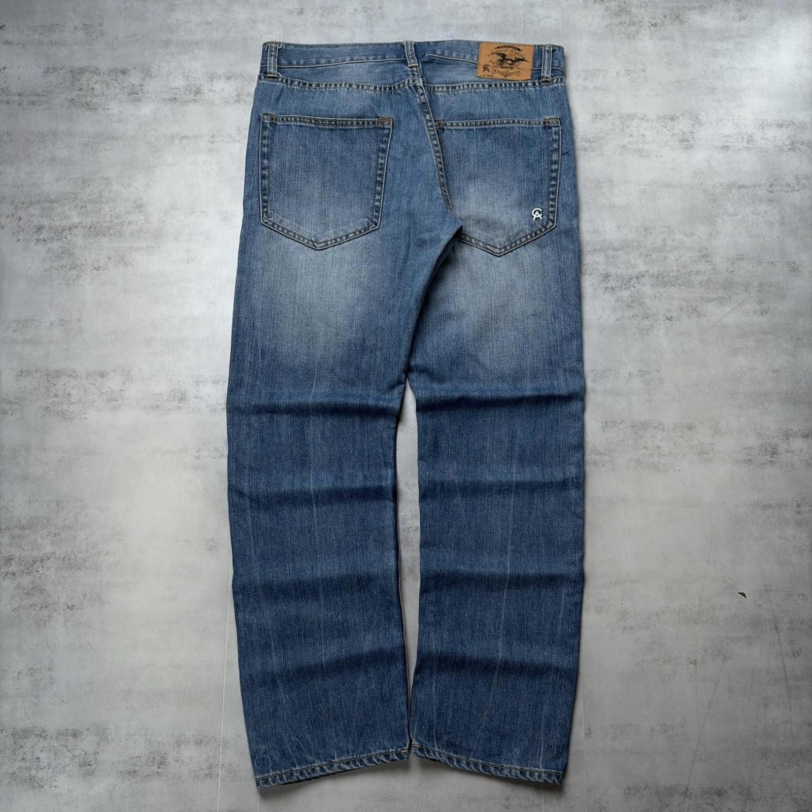 Ed Hardy Y2K Blue Christian Audigier Grunge Baggy Skater Denim Jeans Size US 34 / EU 50 - 1 Thumbnail