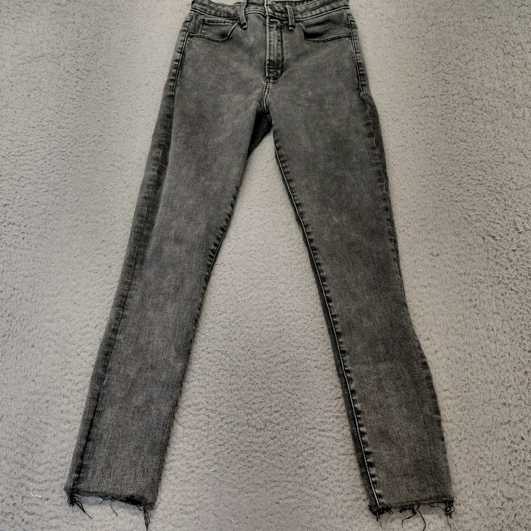 Abercrombie & Fitch Abercrombie & Fitch High Rise Super Skinny Ankle Jeans Women’s 25/0R Black Denim Size 42" / US 20 - 2 Thumbnail
