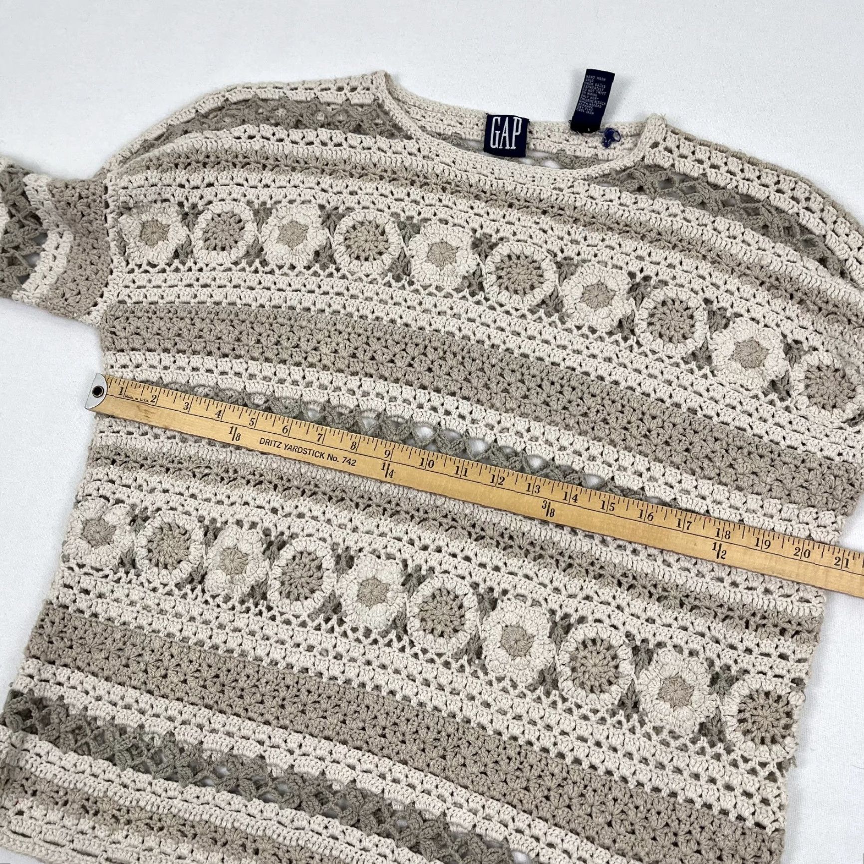 Gap GAP Sweater Womens Medium Silk Brown Crochet Earth Tone Cottagecore Granola Girl Size M / US 6-8 / IT 42-44 - 4 Thumbnail