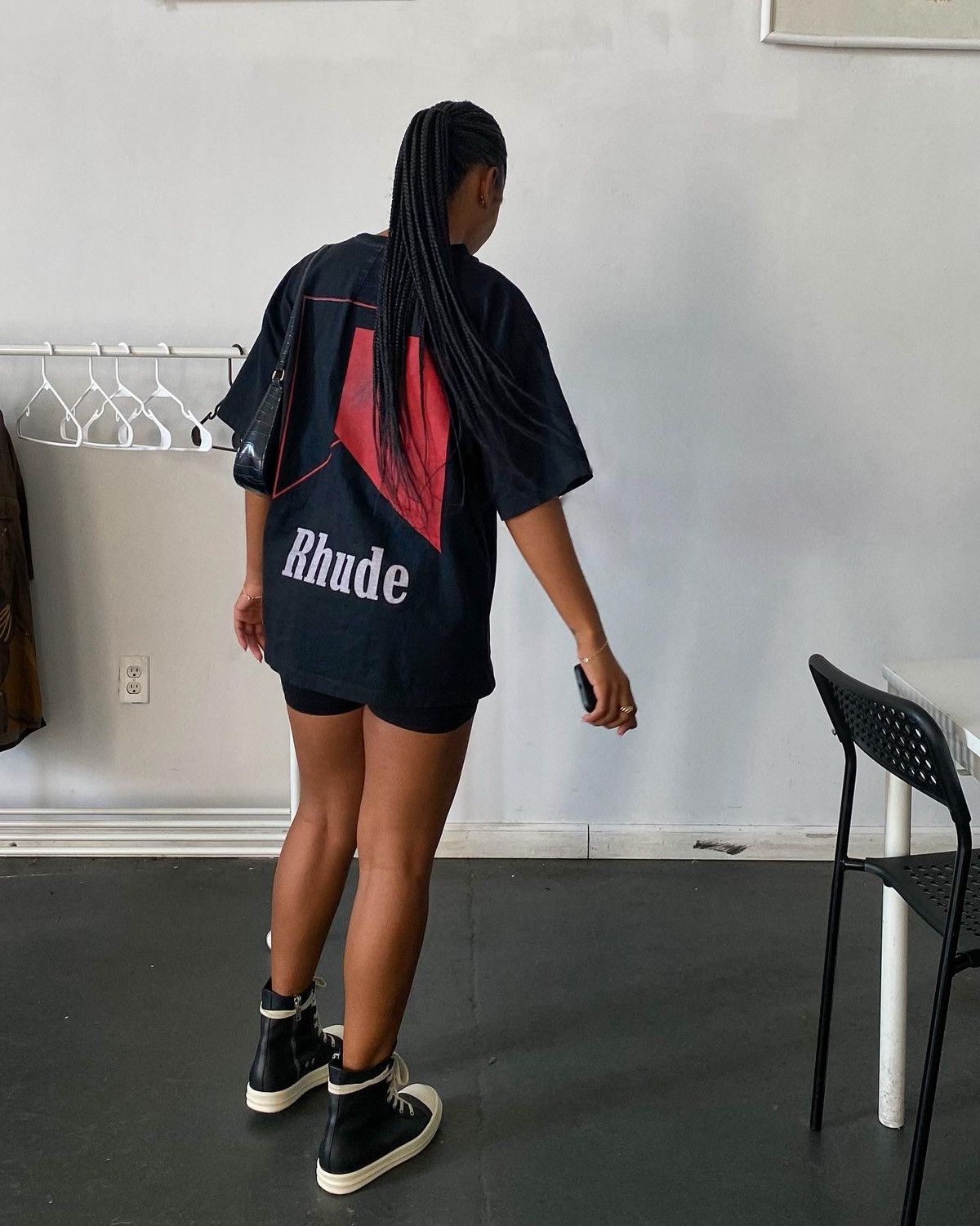 Rhude Rhude Washed Black track tee Size XS / US 0-2 / IT 36-38 - 1 Thumbnail