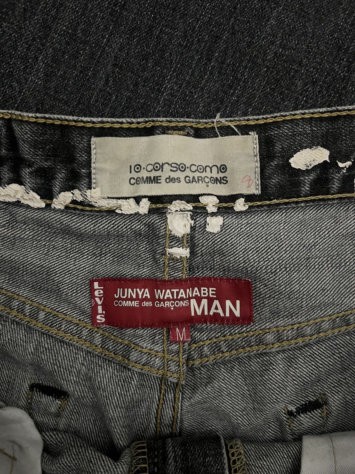 Junya Watanabe JW CDG Man x 10 Corso Como - S/S03 Hand Painted Levi’s Denm Size US 34 / EU 50 - 11 Thumbnail