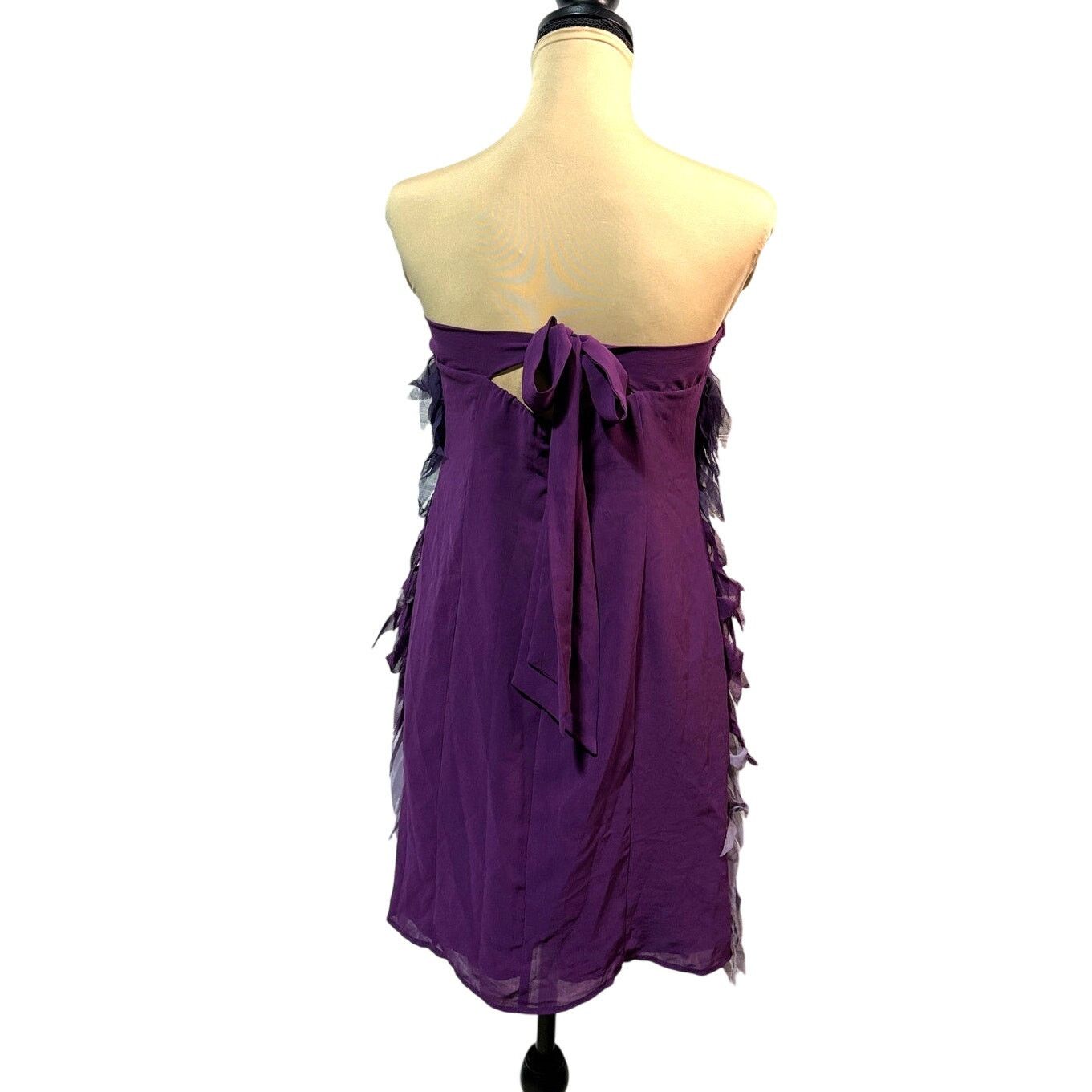 Other MINUET Purple Ombre Strapless Tie-back Mini Dress | NWT Size L / US 10 / IT 46 - 7 Thumbnail