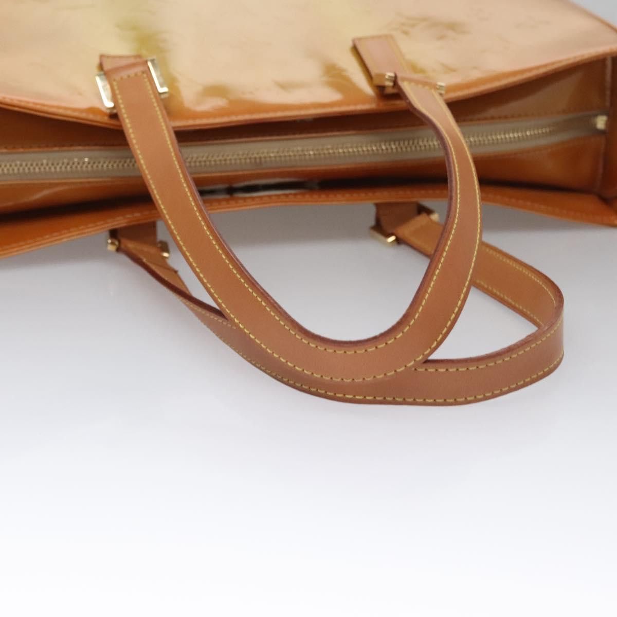 Louis Vuitton LOUIS VUITTON Monogram Vernis Columbus Tote Bag Beige M91023 Size ONE SIZE - 8 Thumbnail