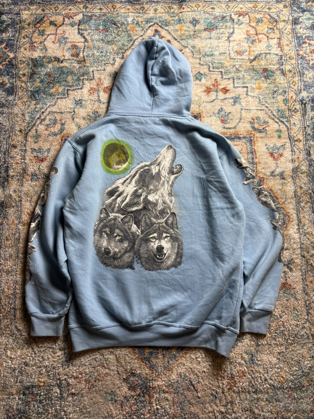 Vintage Wolf Animal Pullover Hoodie Large Size US L / EU 52-54 / 3 - 2 Thumbnail