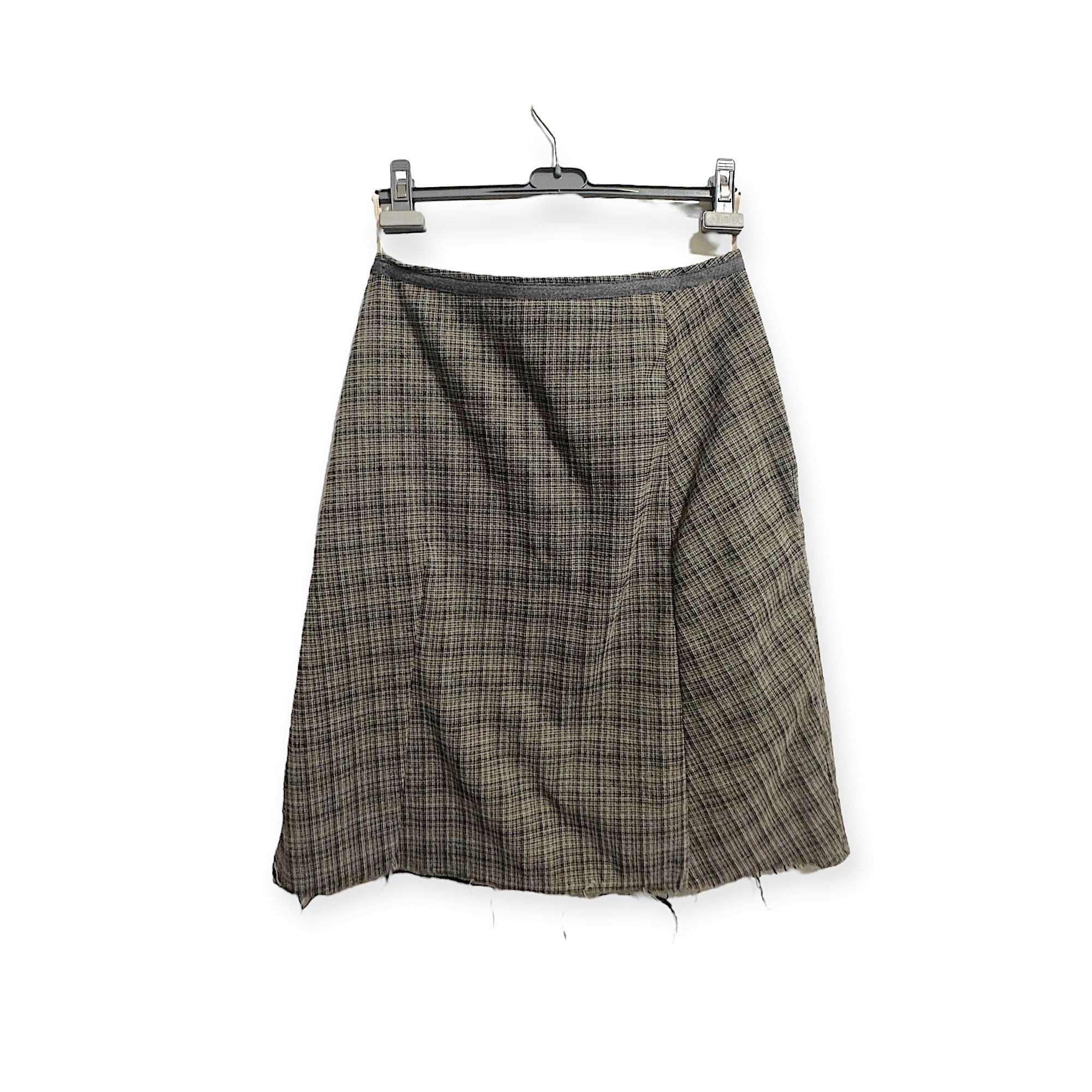 Marni Marni c.2010 Checked A‑Line Skirt IT42 Raw Hem Size 28" / US 6 / IT 42 - 2 Thumbnail
