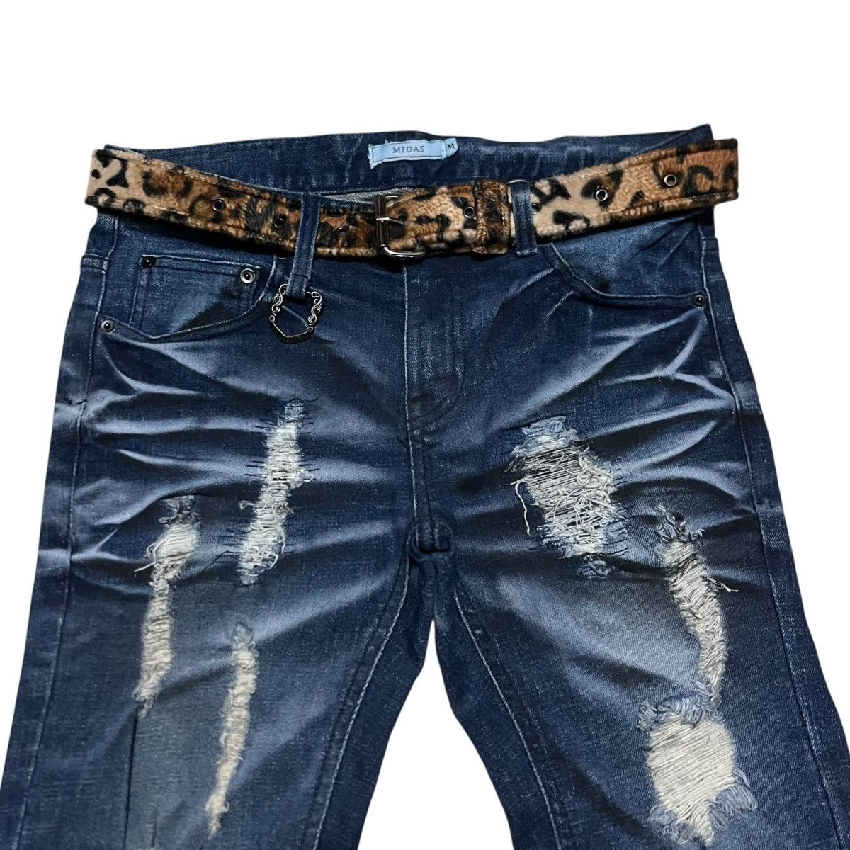 Le Grande Bleu (L.G.B.) Midas Denim Pants Ripped fadded Size US 31 - 2 Thumbnail