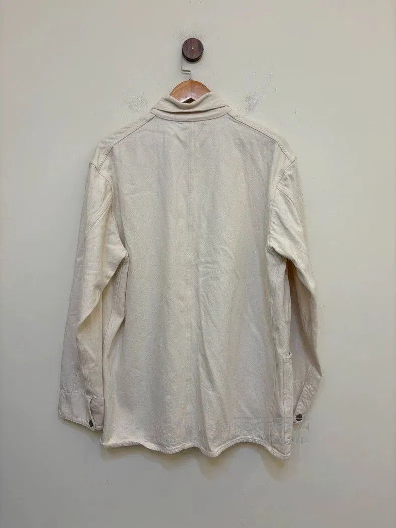 Comoli White Wrinkled Fabric Jacket. Size US M / EU 48-50 / 2 - 8 Thumbnail