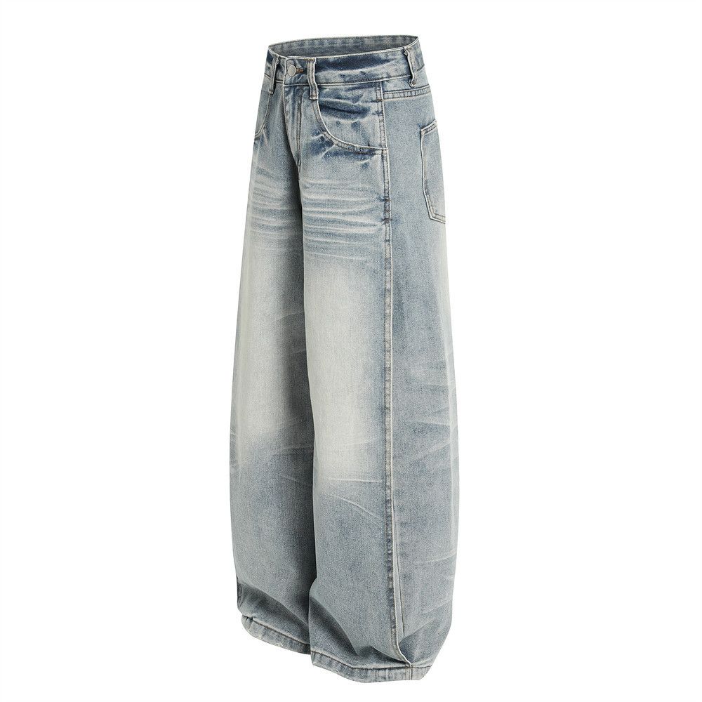 Japanese Brand × Jean Punk washed gradient distressed jeans for men loose Size US 34 / EU 50 - 2 Thumbnail