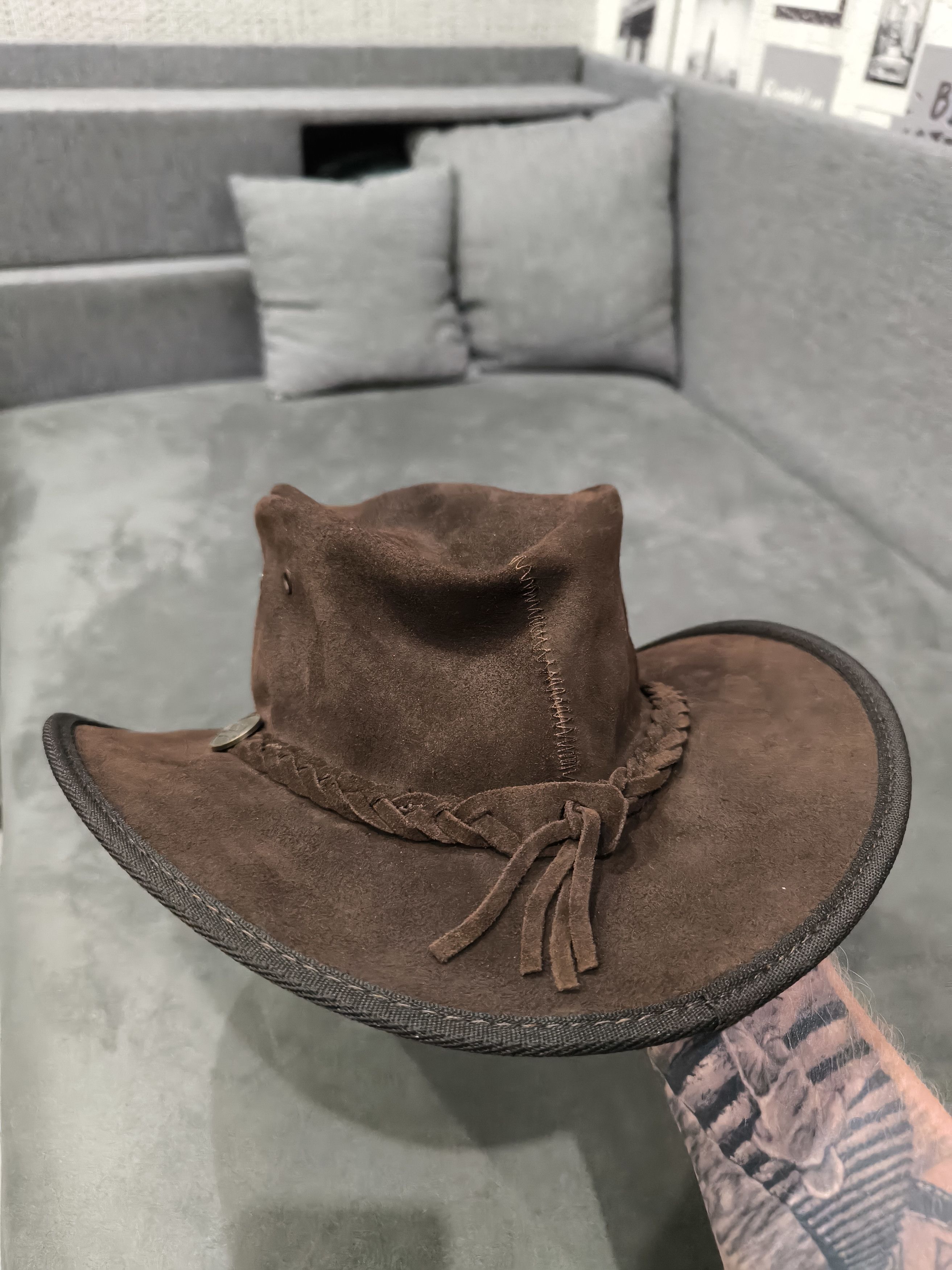 Other Men's Barmah Squashy Leather Hat Size Large Australian Size 34 - 4 Thumbnail