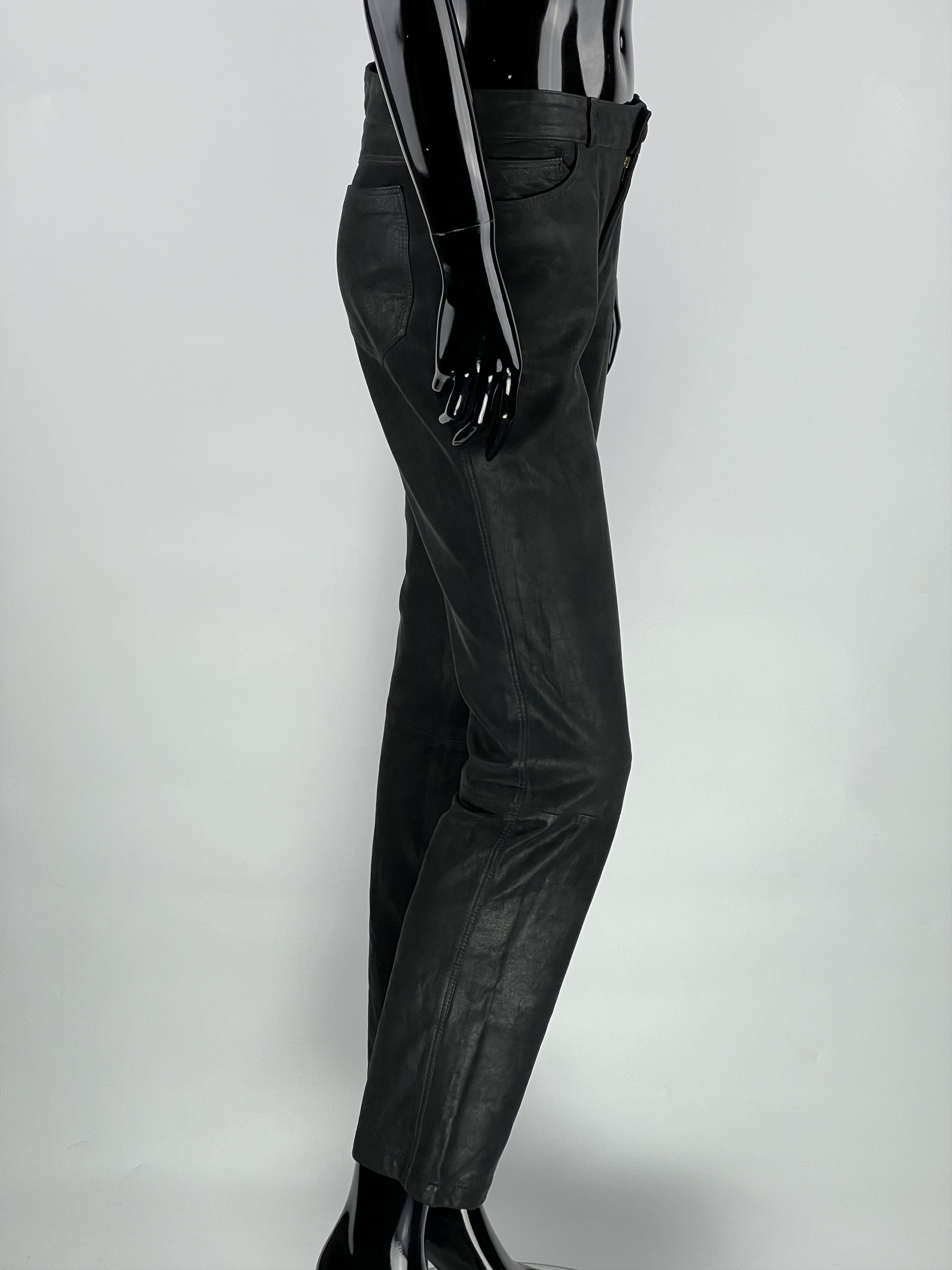 Joseph Joseph Black Leather Pants Lambskin Size IT38 Size 28" / US 6 / IT 42 - 2 Thumbnail