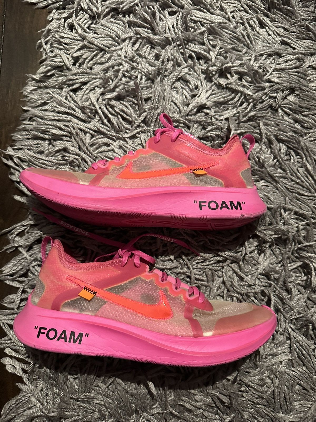 Off-White Nike zoom fly Off White pink Size US 11 / EU 44 - 2 Thumbnail