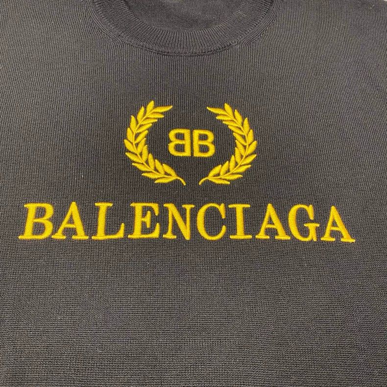 Balenciaga Balenciaga Black Wheat Knit Sweater Size US M / EU 48-50 / 2 - 6 Thumbnail