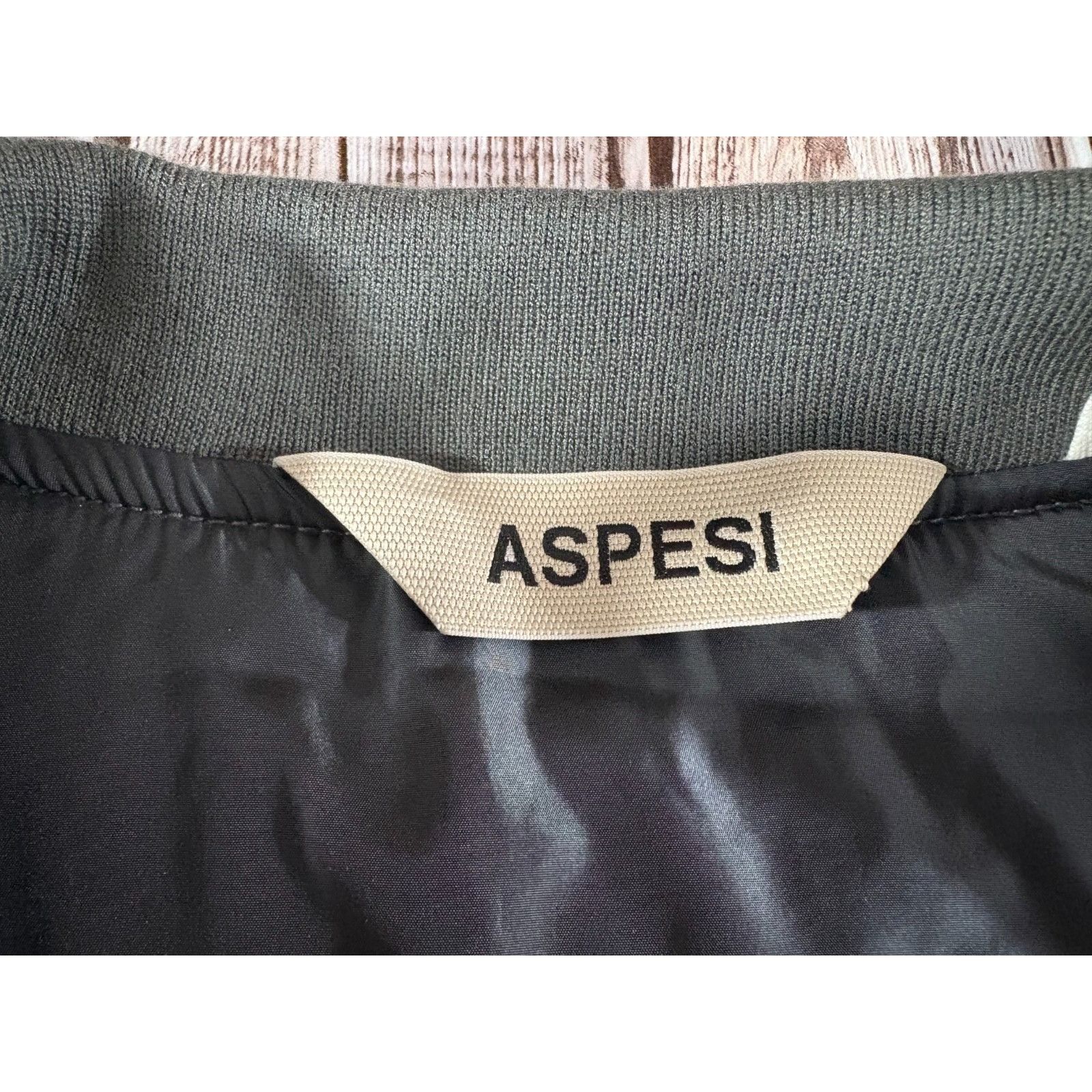 Aspesi Aspesi Cotton Check Bomber Jacket size L color grey green ms Size US L / EU 52-54 / 3 - 3 Thumbnail