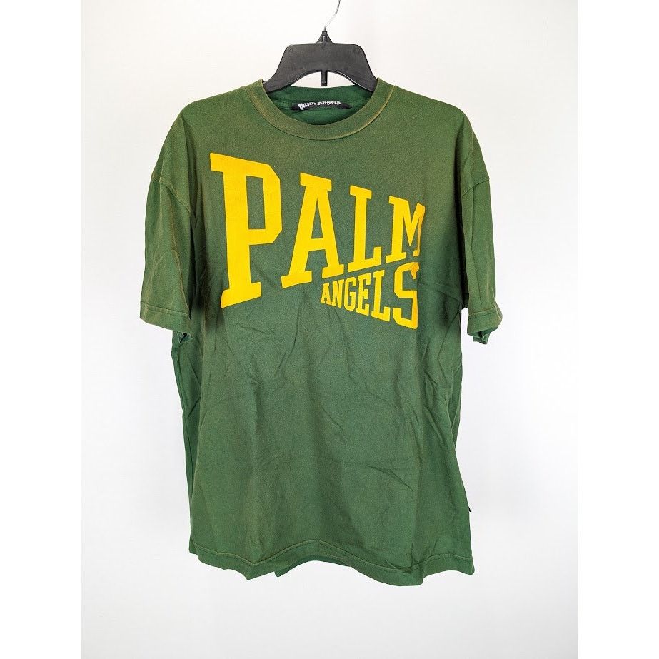 Palm Angels o1rshd1 College T-Shirt in Green Gold Size US L / EU 52-54 / 3 - 2 Thumbnail