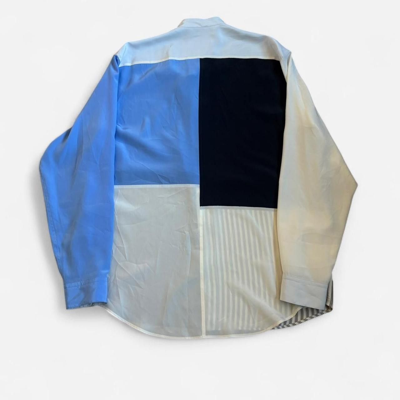 Jil Sander Jil Sander Silk Patchwork Button Up Shirt White. Size US XL / EU 56 / 4 - 3 Thumbnail