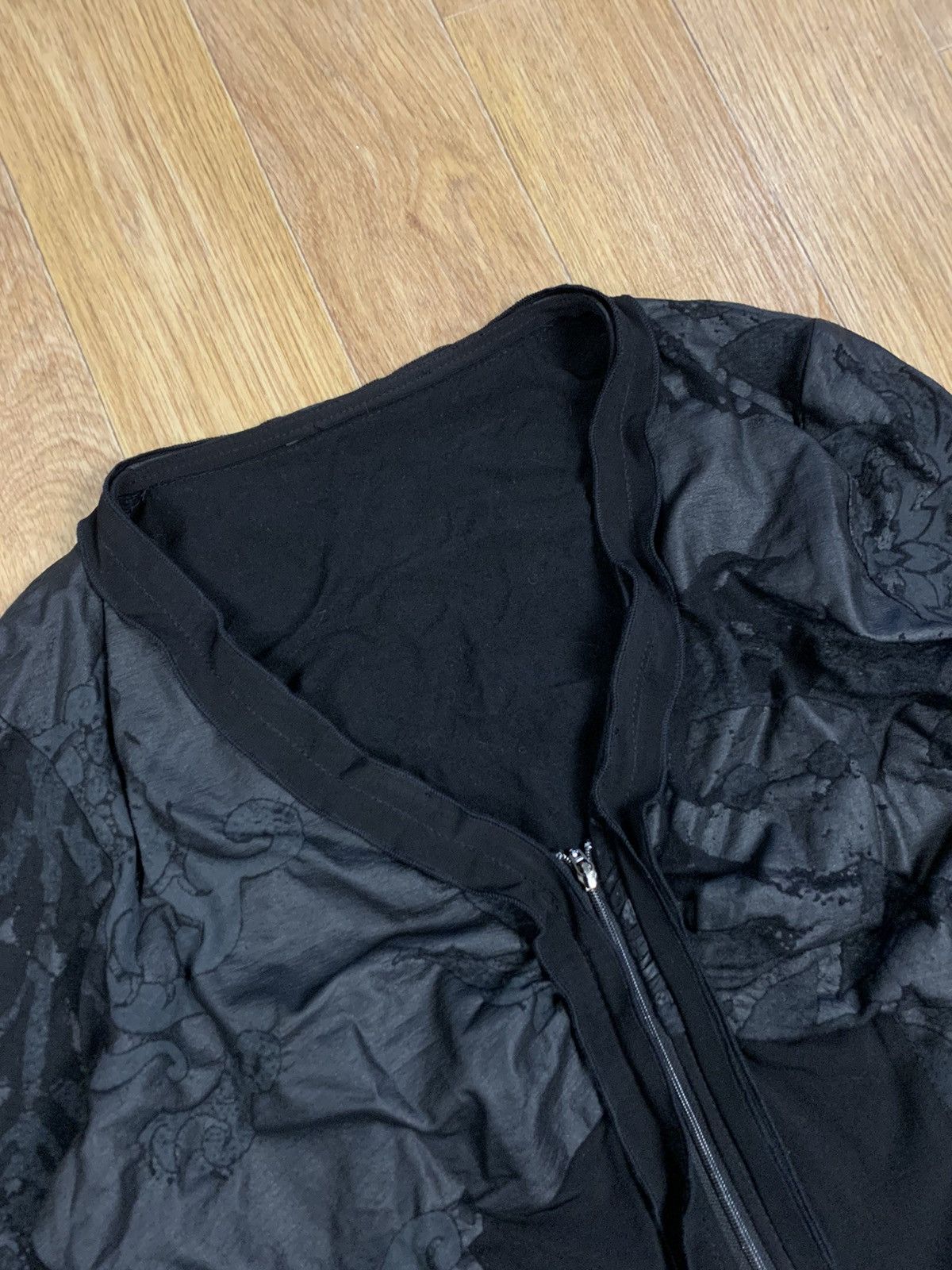 Annette Gortz Avantgarde Vintage Black Zip Blouse Size M / US 6-8 / IT 42-44 - 2 Thumbnail