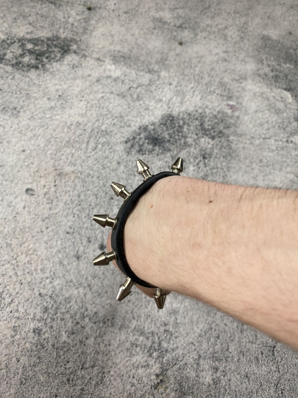 Vintage Punk Goth Spike Bracelet Leather Studded Cuff Alternative Size ONE SIZE - 4 Thumbnail