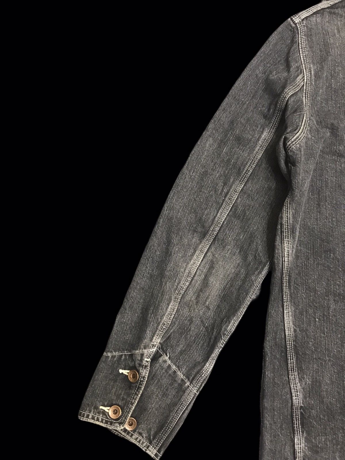 Edwin 💥ARCHIVAL💥VTG EDWIN BLACK WASH CHORE JACKET F361 Size US L / EU 52-54 / 3 - 13 Thumbnail
