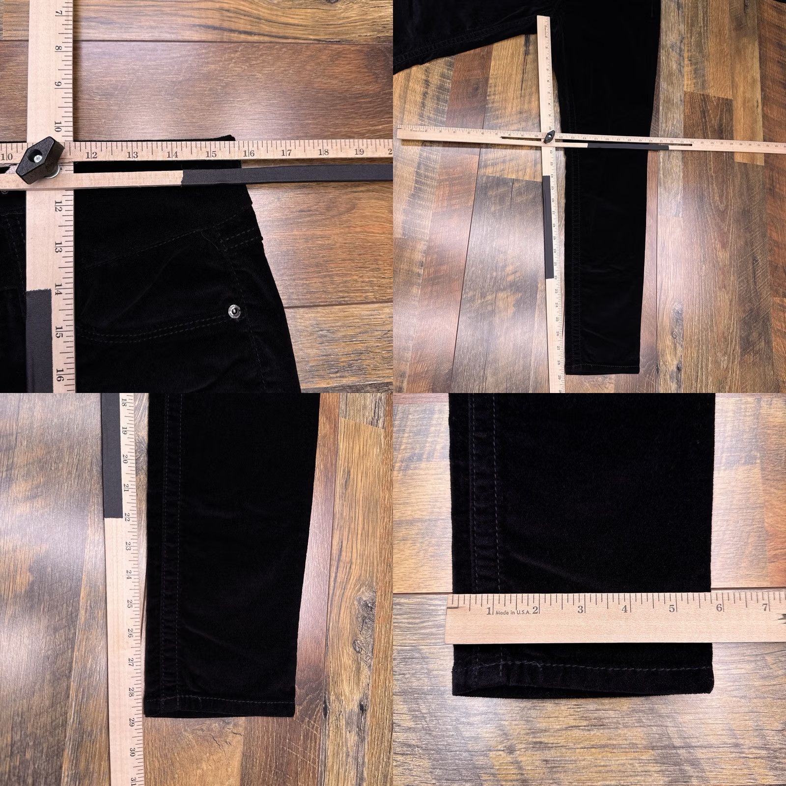 Vintage Seven7 Tumyless High Rise Skinny Velvet Jeans 10 Black Stretch New Womens Size 32" / US 10 / IT 46 - 9 Thumbnail