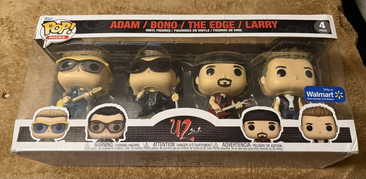 POP MART Funko Pop U2 set of 4, New in Box! Bono, Adam, Larry, Edge Size ONE SIZE - 1 Thumbnail