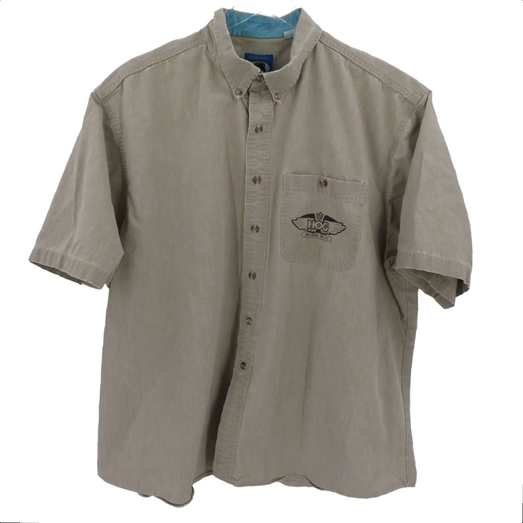 Vintage VINTAGE Bear Back Shirt Men 2XL Beige Cotton Button-Up Short Sleeve Collared Top Top VTG Size US XXL / EU 58 / 5 - 2 Thumbnail