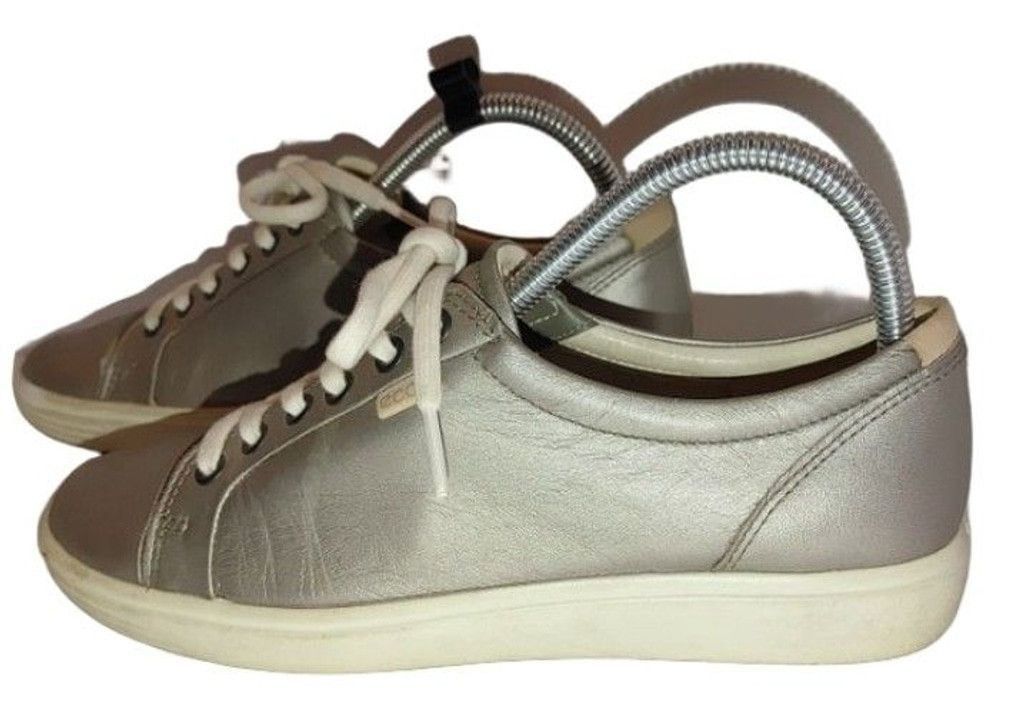 Ecco ECCO Soft 7 Metallic Silver Sneakers Size 39 Size US 8.5 / IT 38.5 - 1 Thumbnail