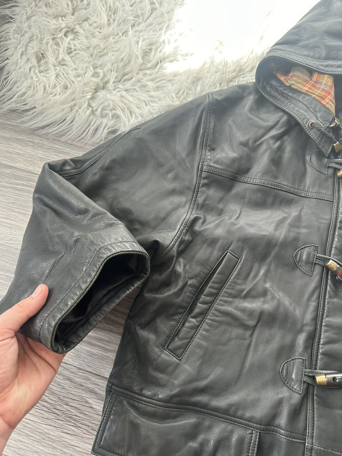 Mulberry Mulberry Lether Black Duffle Coat Napoleon Jacket hype Size US L / EU 52-54 / 3 - 4 Thumbnail
