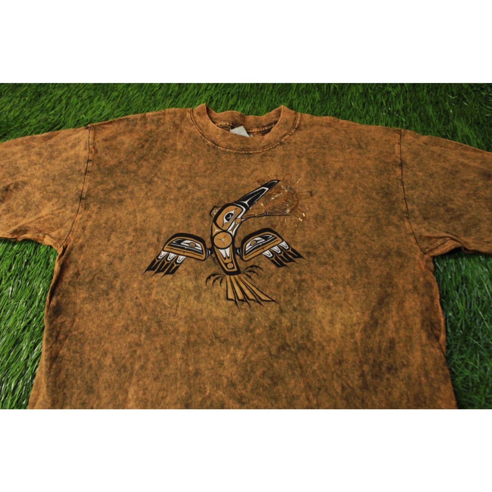 Gildan BIRD TIE DIE 2000'S VTG Y2K BAND SHIRT JERSEY T-SHIRT TEE Gildan SIZE L Shirt Men Brown 2000s Vintage Bird Tie Die Gildan Size L Mens Size US L / EU 52-54 / 3 - 2 Thumbnail