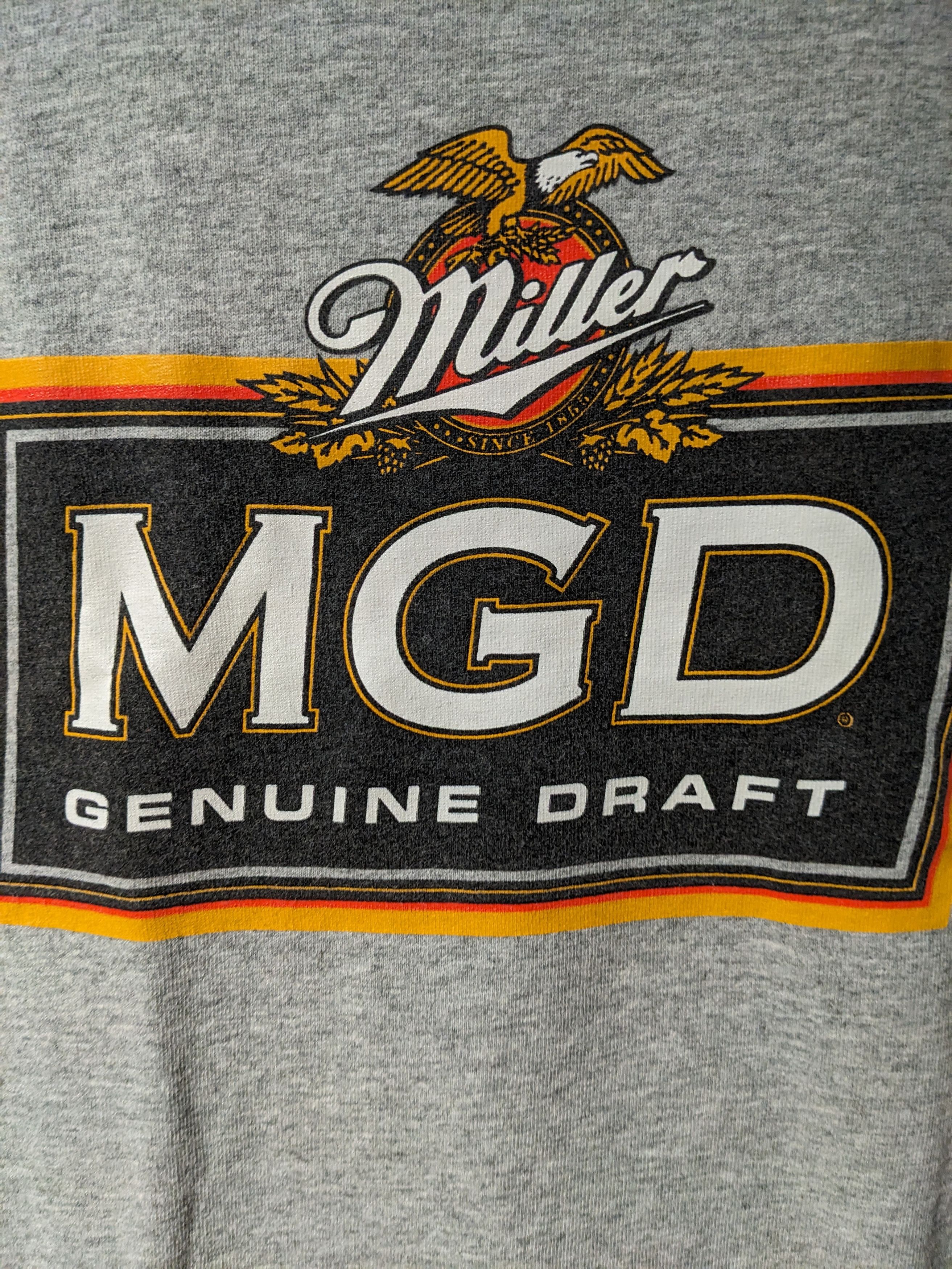Fruit Of The Loom × Vintage Vintage Miller Genuine Draft Beer Alcohol X-Large T-Shirt Size US XL / EU 56 / 4 - 2 Thumbnail
