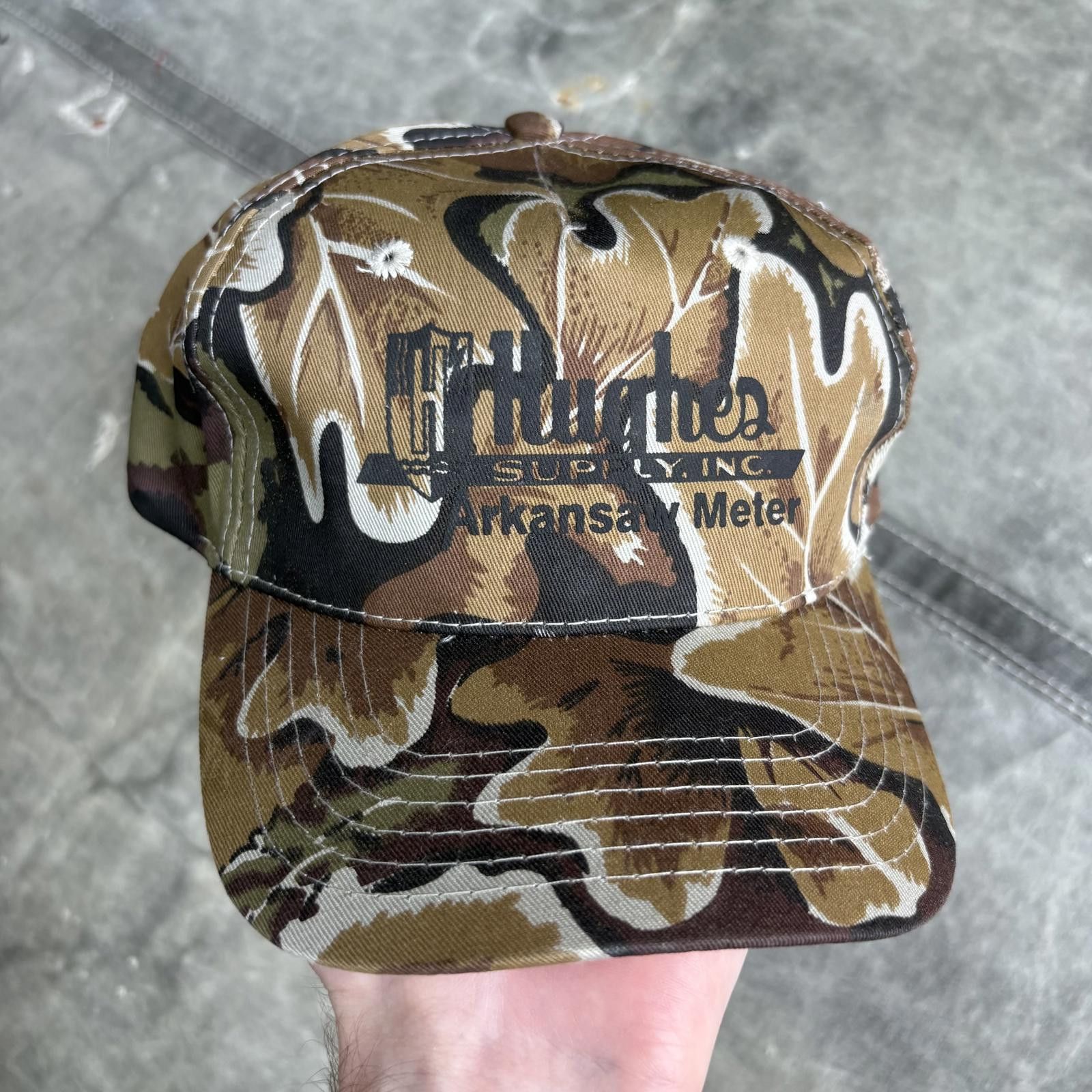 Vintage Vintage 90s Deadstock Arkansaw Company Camo SnapBack Hat Size ONE SIZE - 1 Thumbnail